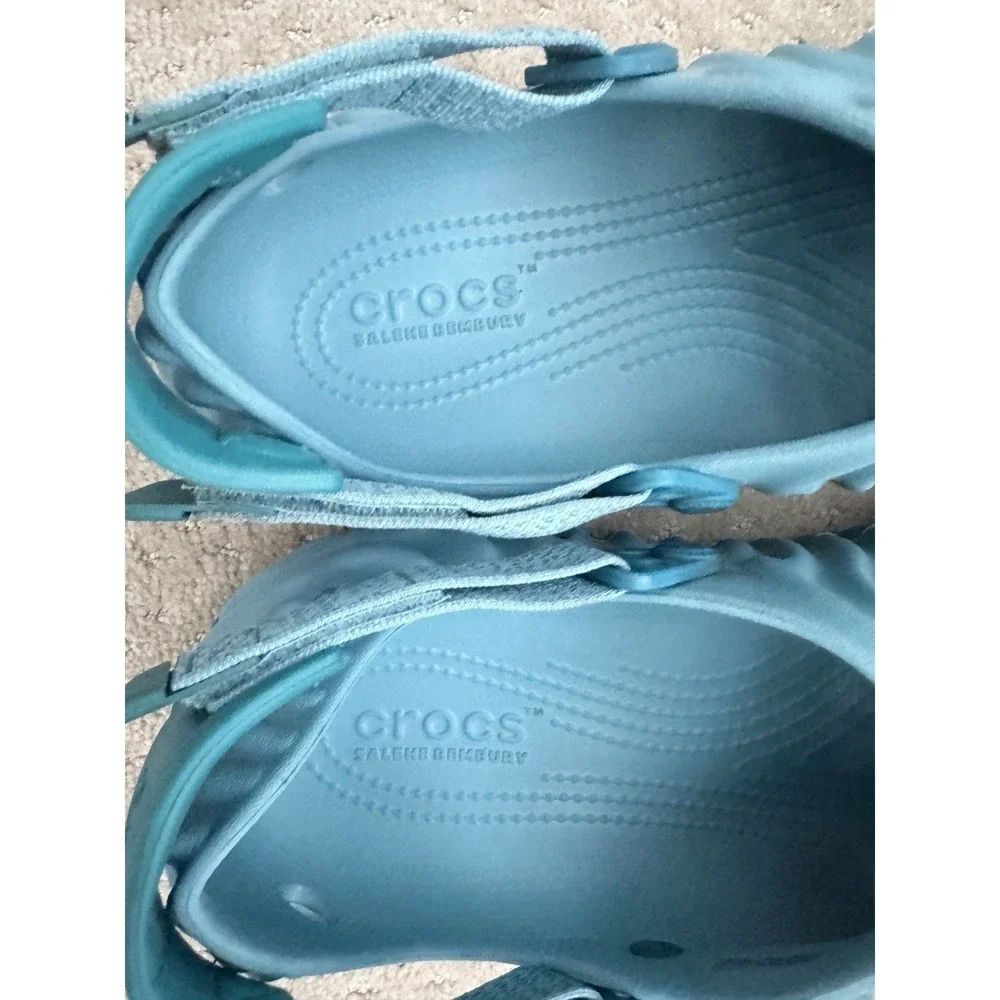 CROCS POLLEX CLOGS X Salehe Bembury Men Blue Strap Back Slip On Sandals-Size 14